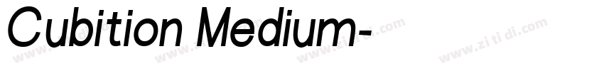 Cubition Medium字体转换